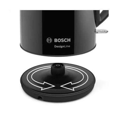 Bosch | Kettle | DesignLine TWK3P423 | Electric | 2400 W | 1.7 L | Stainless steel | 360° rotational base | Jet black polished - 7